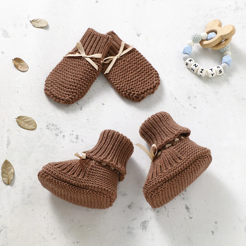 Kids Booties Mittens Set | Insulated Fabric | Gloves Unisex Girls