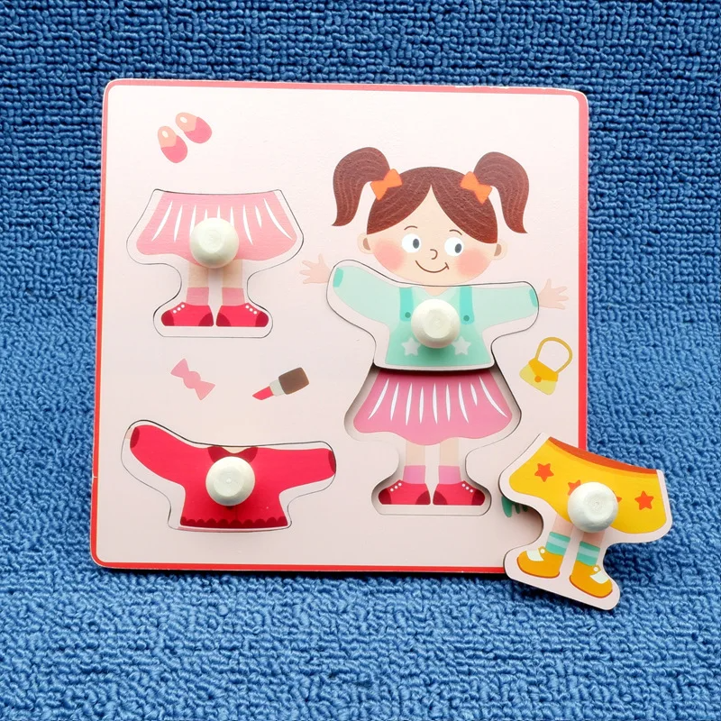 Kids Wooden Puzzle | Fruit Shapes | Fine Motor Unisex Design Cotton