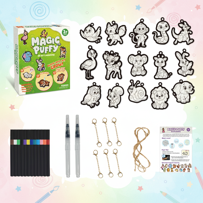 Kids Puff Paint Set | Three Dimensional Fabric Art | Craft Activity