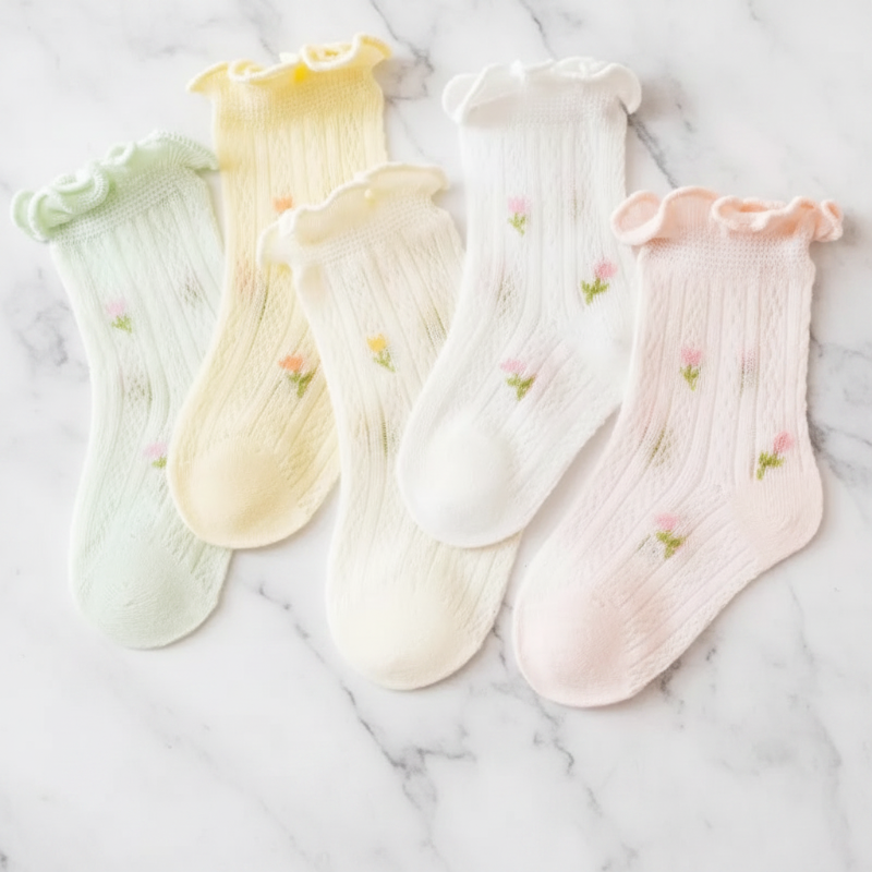 HappyToes β Colorful & Cute β Baby Socks (Set of 5)