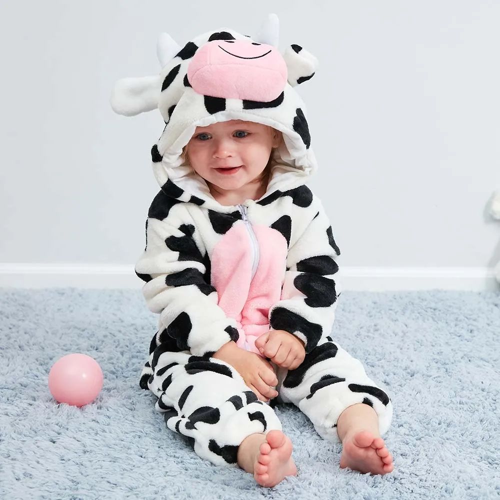 Kids Animal Onesie | Snap Closure | Long Sleeve Elastic Waistband