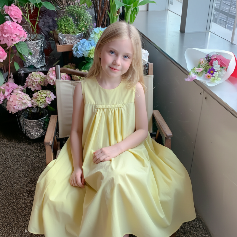 Kids Summer Dress | Light Fabric | Sleeveless Design Unisex Design
