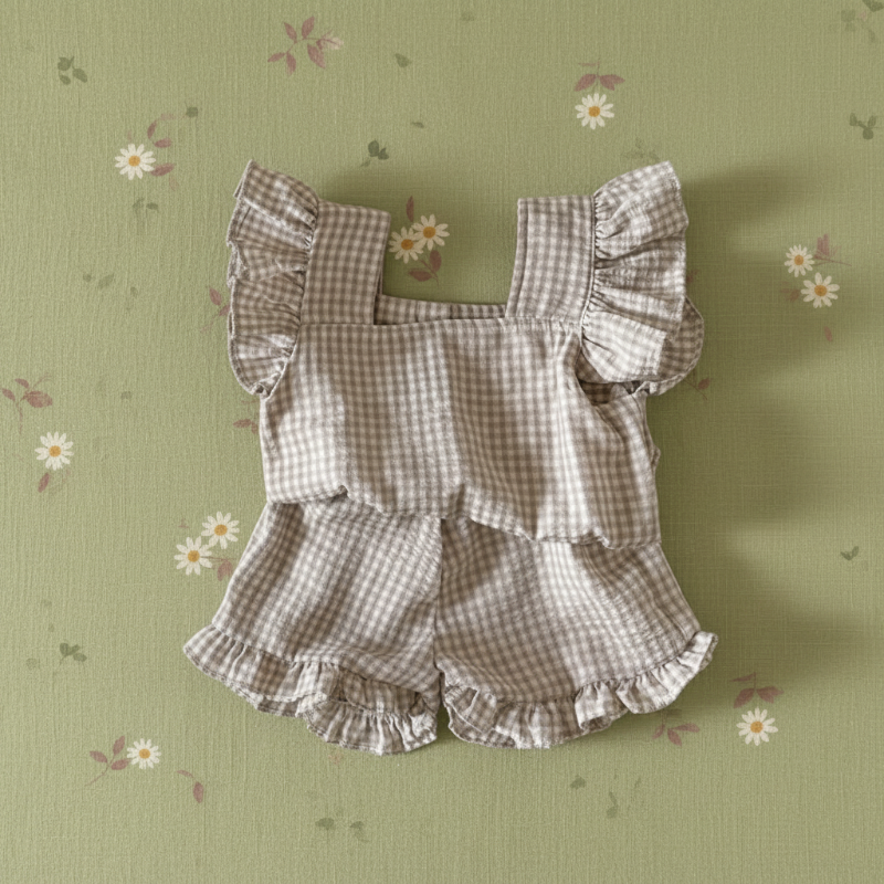Girls Ruffle Tee – Airy & Cute – Kids Clothing Set