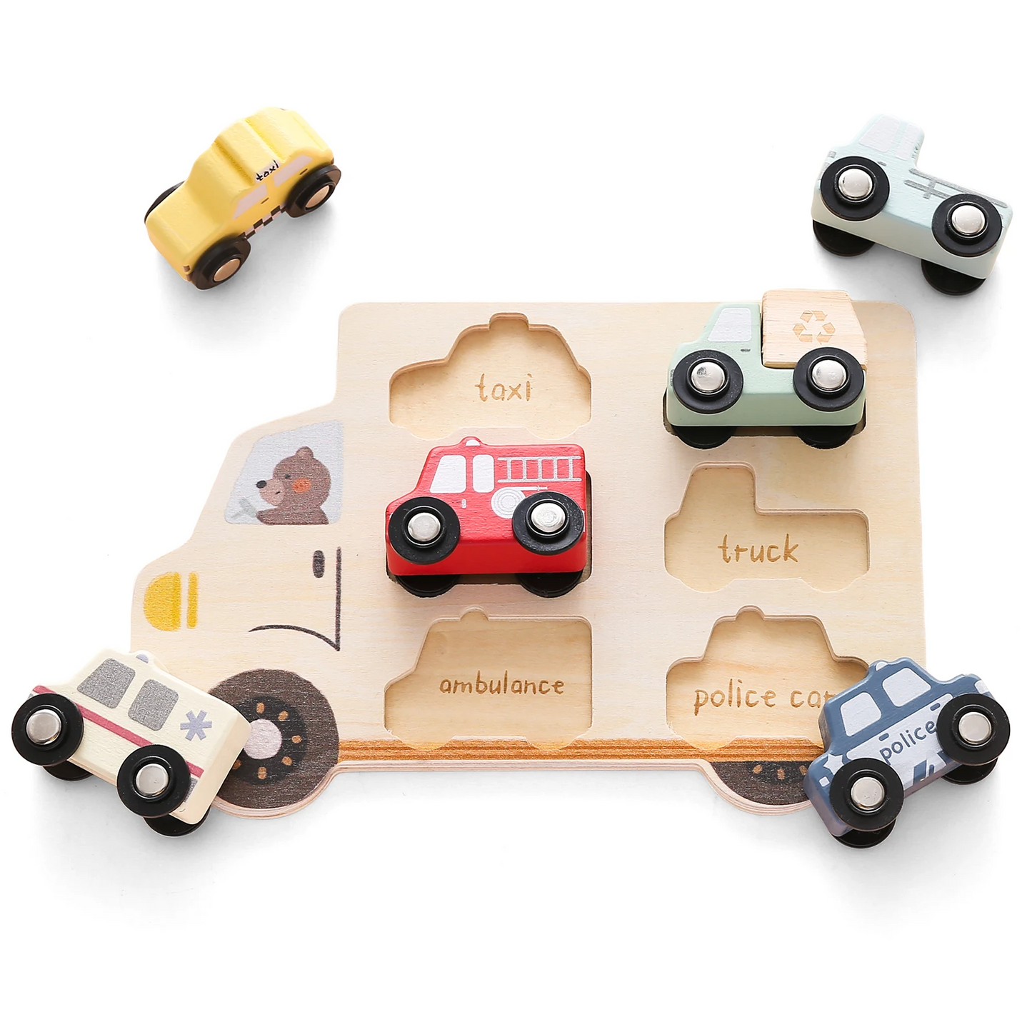 Kids Wooden Puzzle | Car Design | Motor Skill Development Boys and