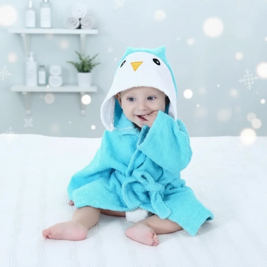 Kids Bathrobe | Animal Design | Cotton Terry Cloth Boys and Girls