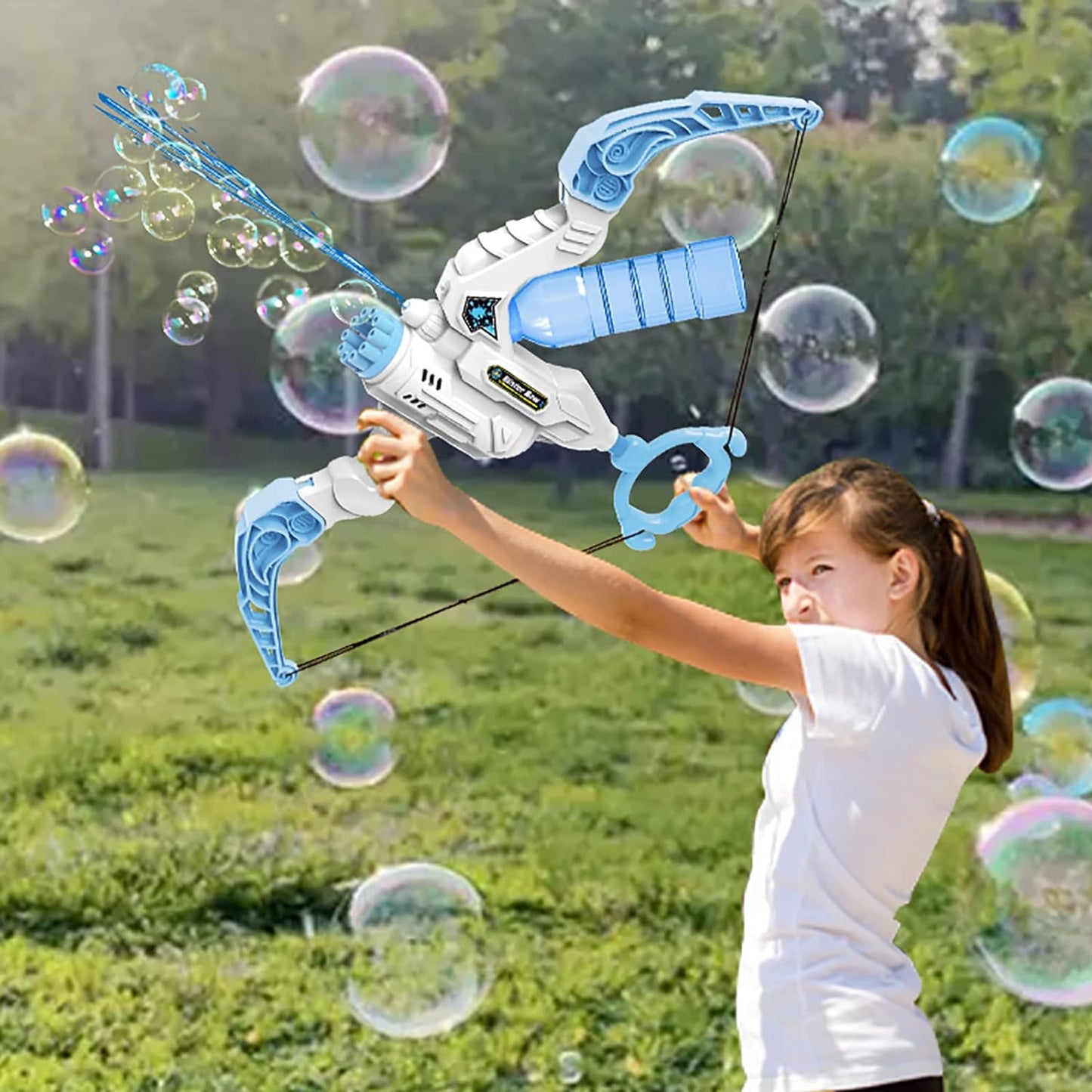 Kids Bubble Blower | Water Gun Feature | Outdoor Play Soft Fabric