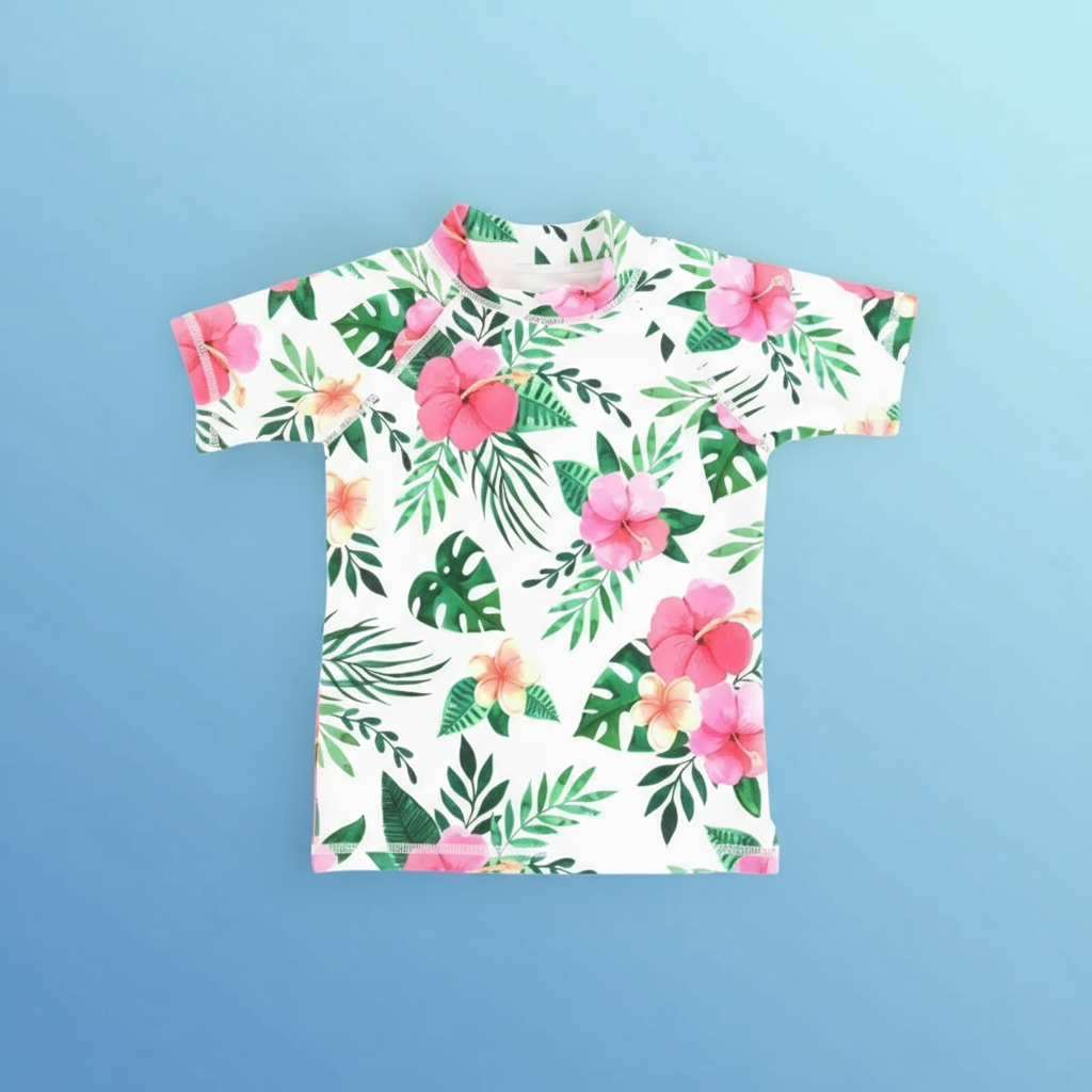 SunnyGuard – Summer & Protective – Anti-UV Kids Swim Shirt with Short Sleeves
