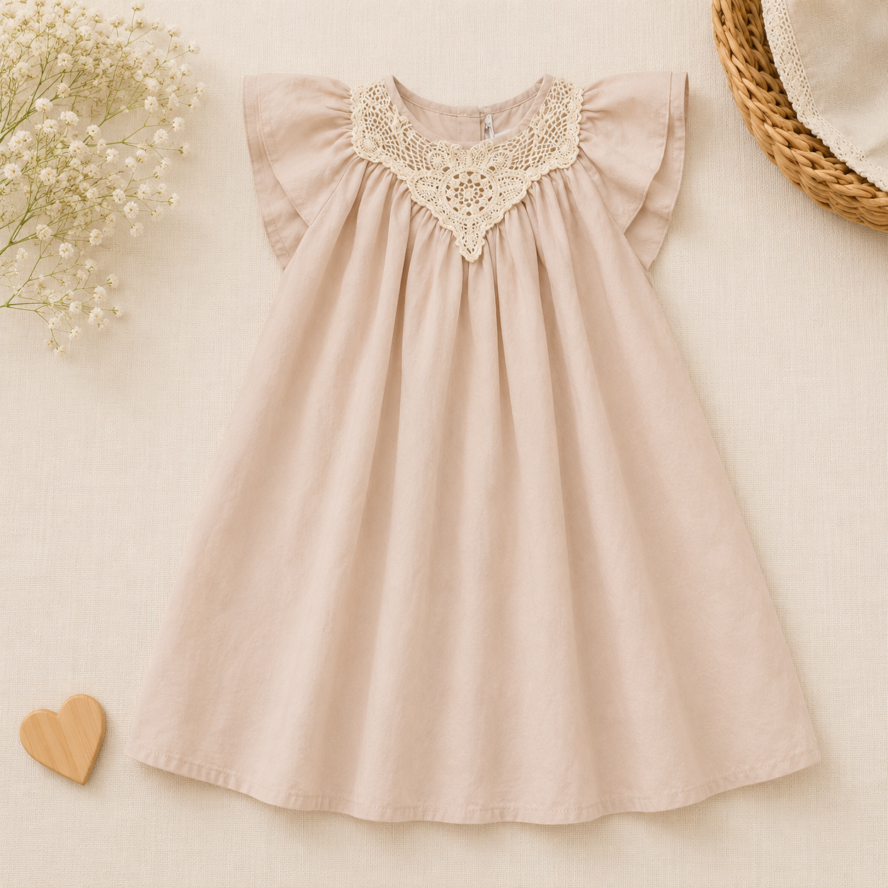 Kids Lace Dress | Structured Design | Stitched Details Unisex Design