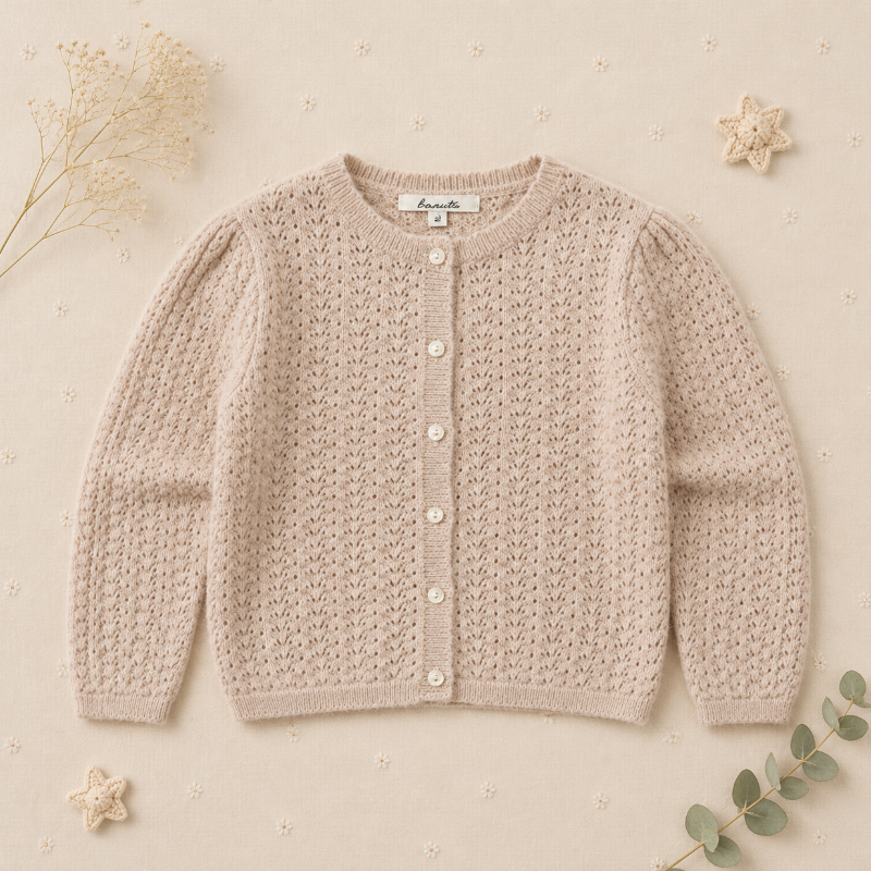 Kids Buttoned Cardigan | Knitted | Long Sleeve Vest Unisex Design