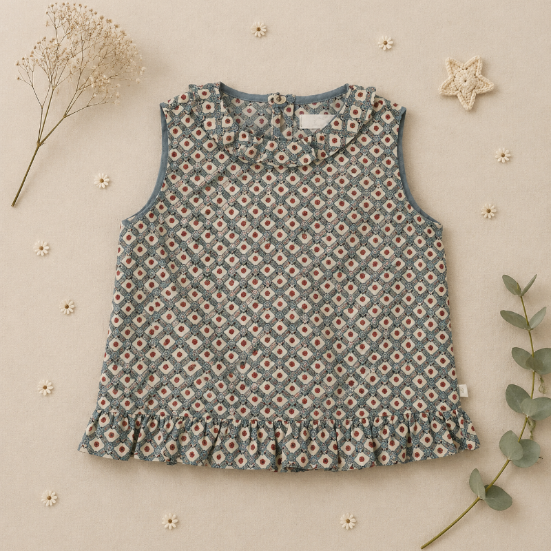 Kids Matching Set | Daisy Print | Bloomer and Skirt Unisex Design