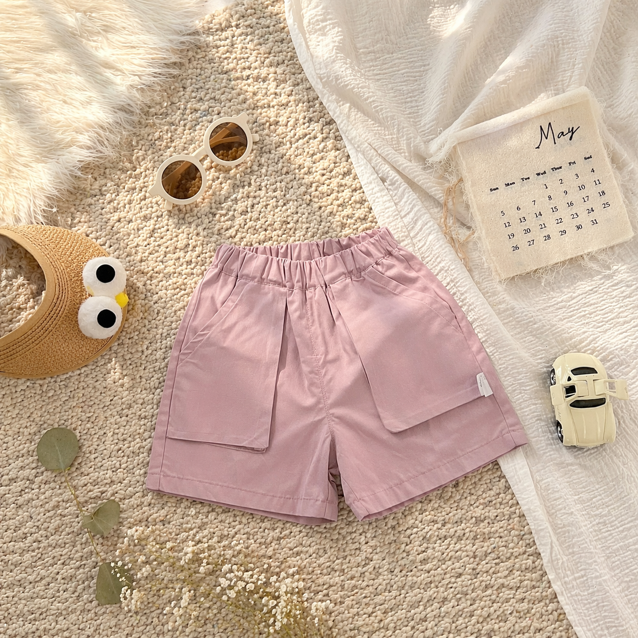 Kids Shorts | Cotton Fabric Design | Elastic Waist Unisex for Boys
