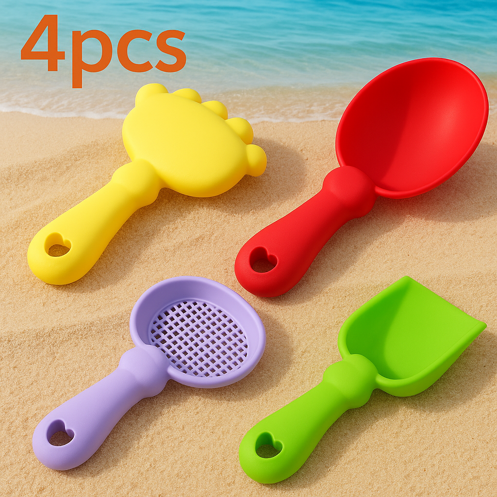 Kids Beach Sand Toy Set | Bucket Shovel Rake | Elastic Waistbands