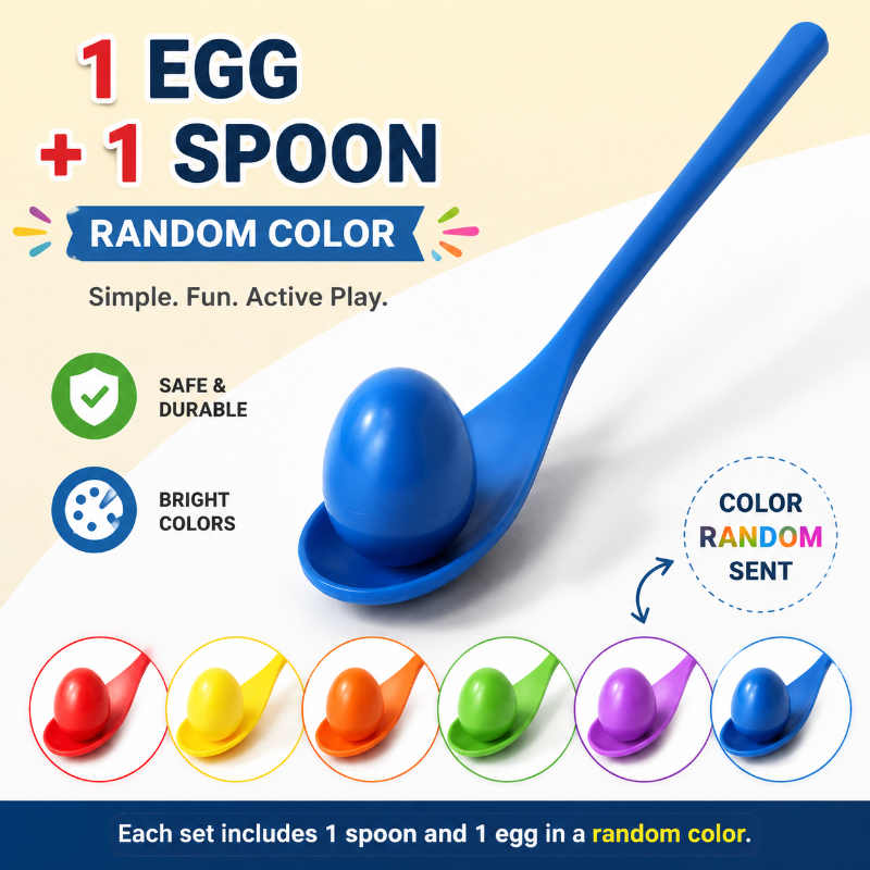 Kids Wooden Egg Spoon Game | Motor Skills | Balance Unisex Design