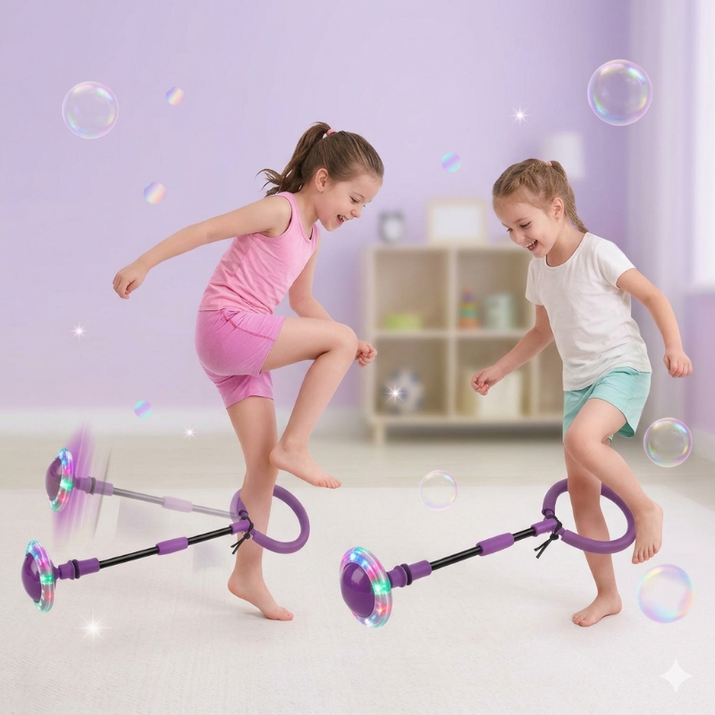 Kids Skip Ball | LED Lights | Ankle Strap Design Machine for All Ages