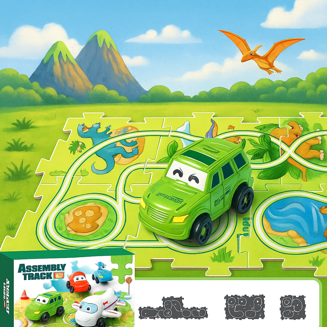 Kids Car Track | Building Set | Play Toy Set Lightweight Design Soft