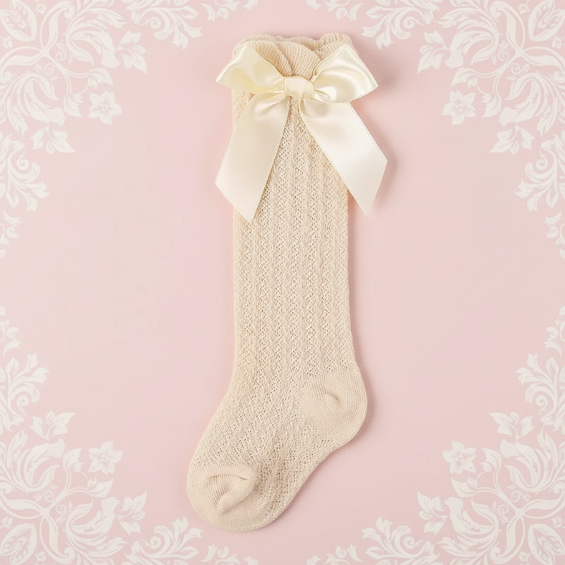 LittleCharm β Soft & Stylish β Girls' Knee Socks with Bow