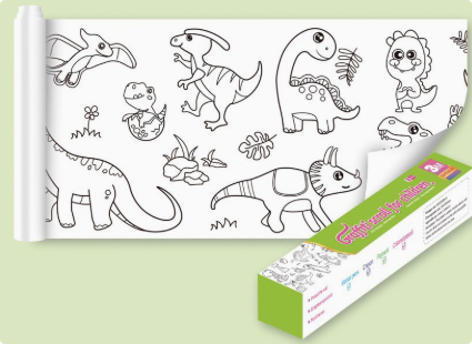 Kids Coloring Paper Roll | Extra Long | Art Supply Boys and Girls