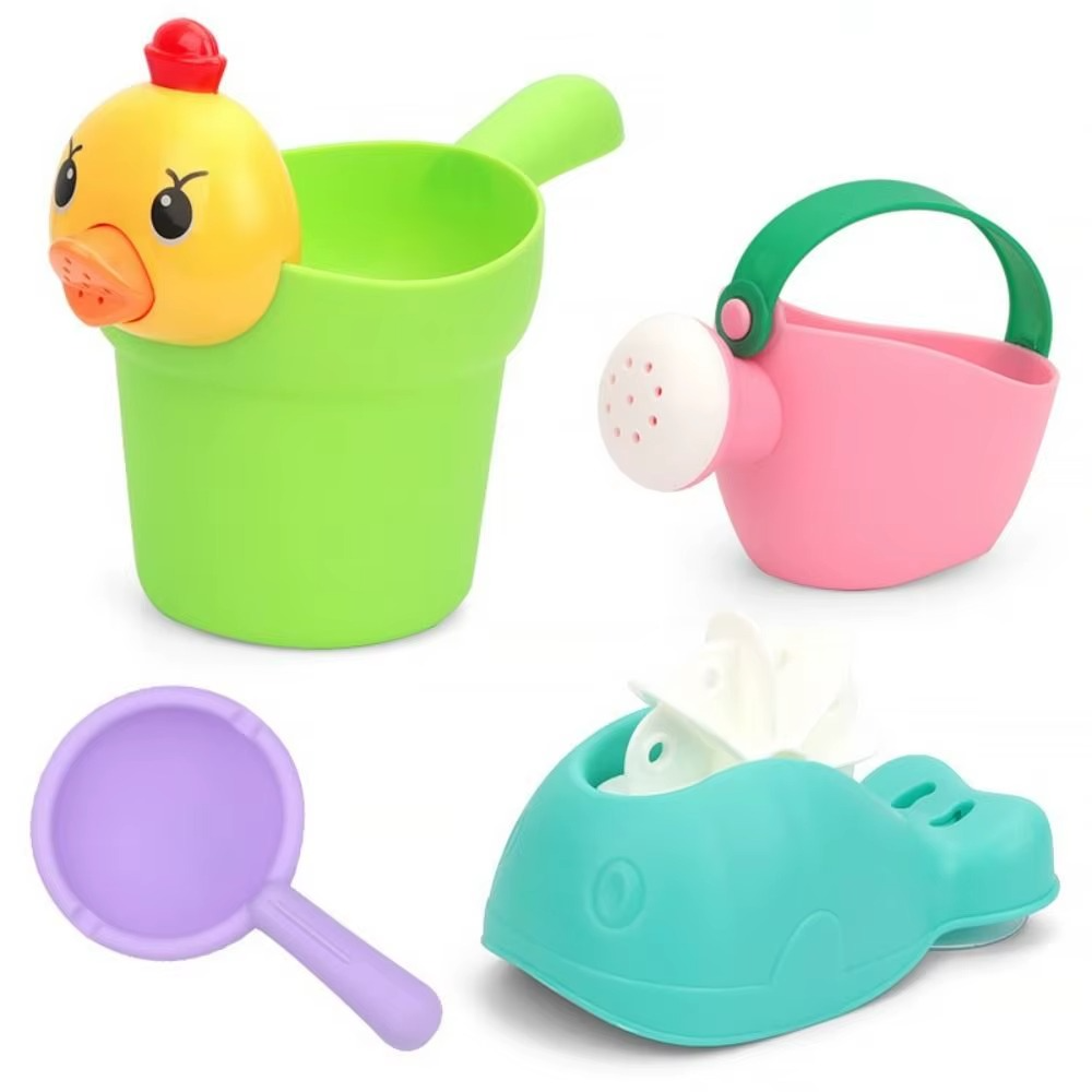 Kids Bath Toy Set | Water Bucket | Pouring Cups Elastic Waistband