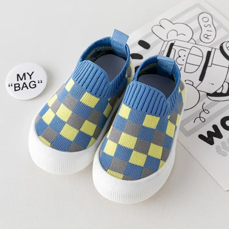 Mini Fashion™ - Checked Pattern - Flexible Slip-On Shoe