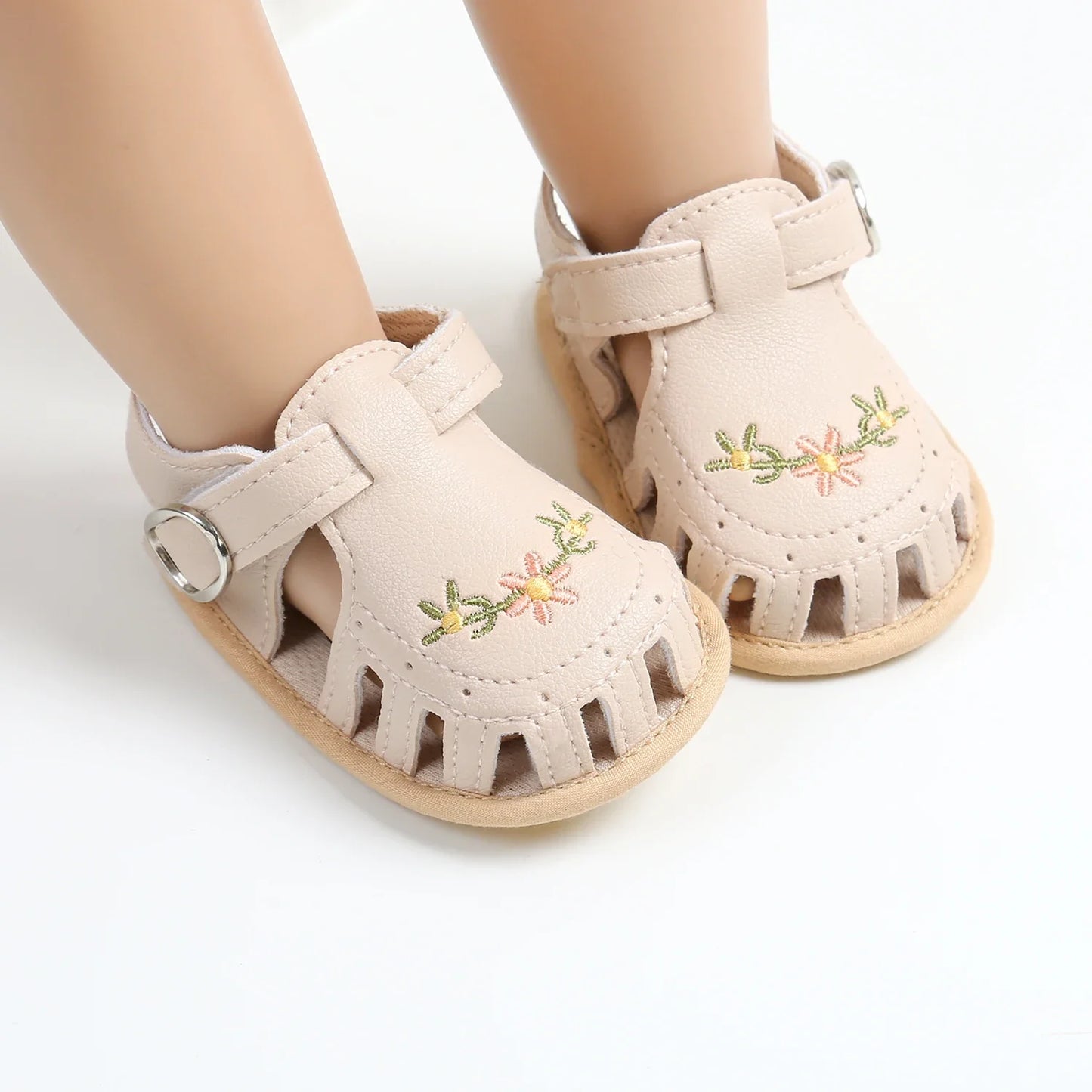 Kids Sandals | Floral Embroidery | Soft Sole Design Unisex Design