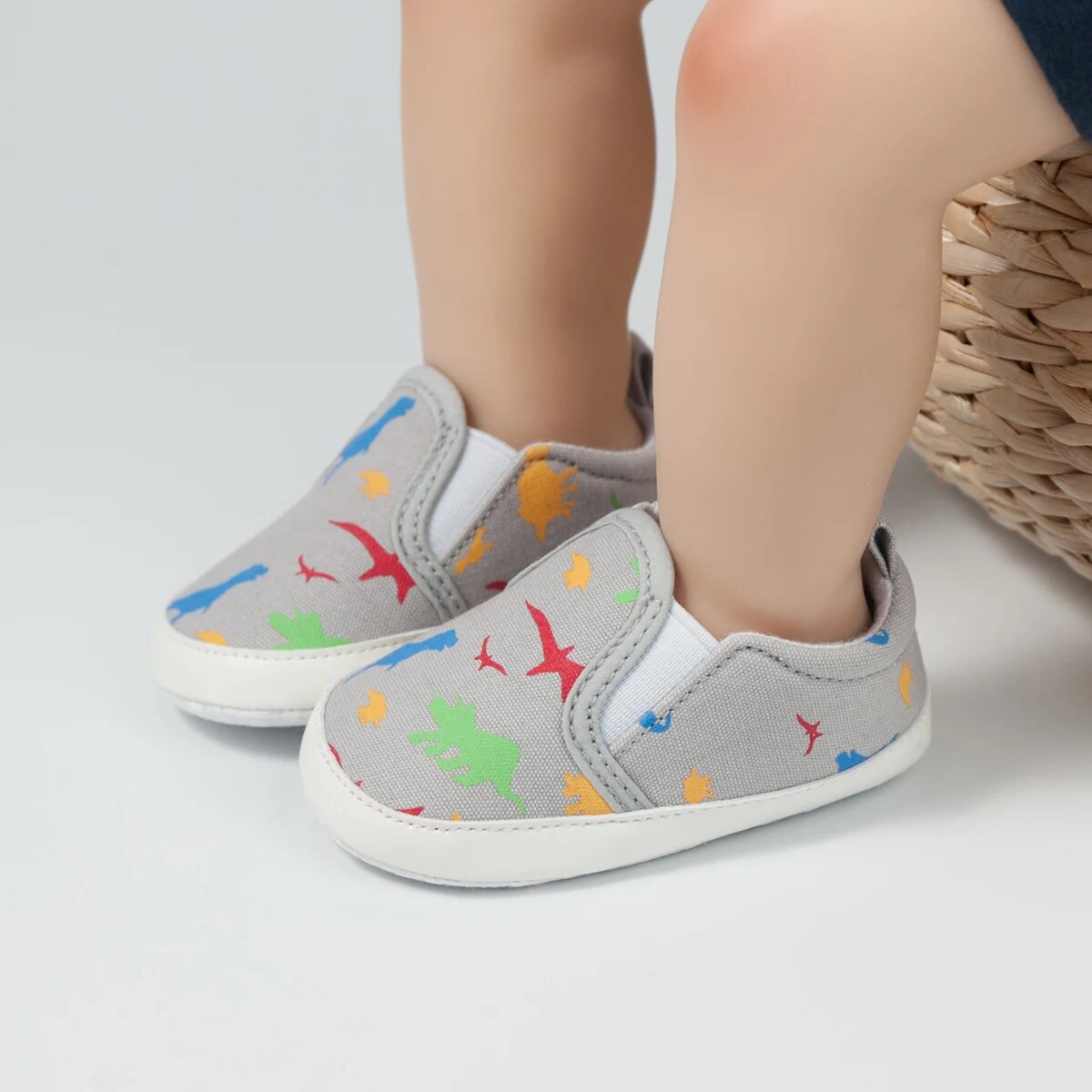 Kids Slip-On Sneakers | Elastic Sides | Non-Slip Sole Soft Fabric