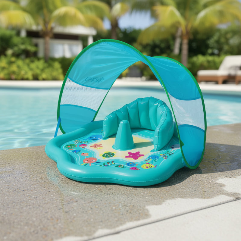 Kids Pool Float | Sunshade Protection | Water Play Boys and Girls