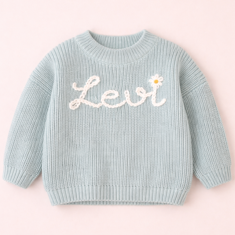 TinyStitch – Personalized Knitted Name Sweater for Children