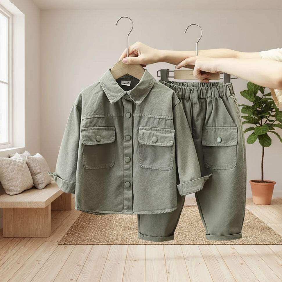 Kids Clothing Set | Cotton Pants Shirt | Two Piece Boys and Girls