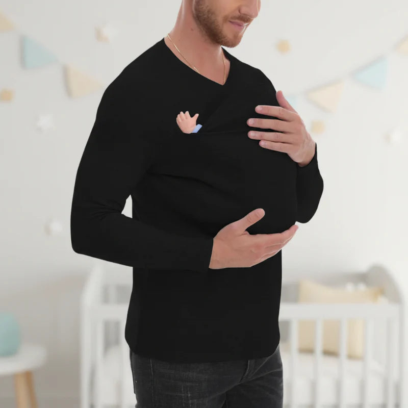 Kids Kangaroo Pocket Shirt | Adjustable Fit | Baby Carrier Boys and