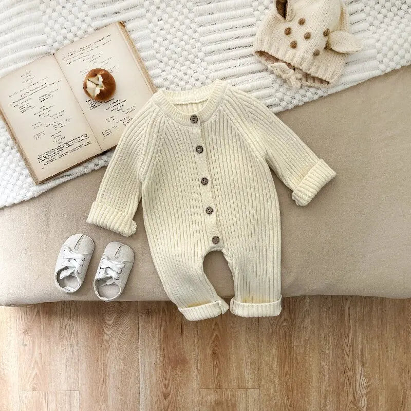 Kids Knitted Romper | Cotton Blend | Snap Closure Comfortable Design
