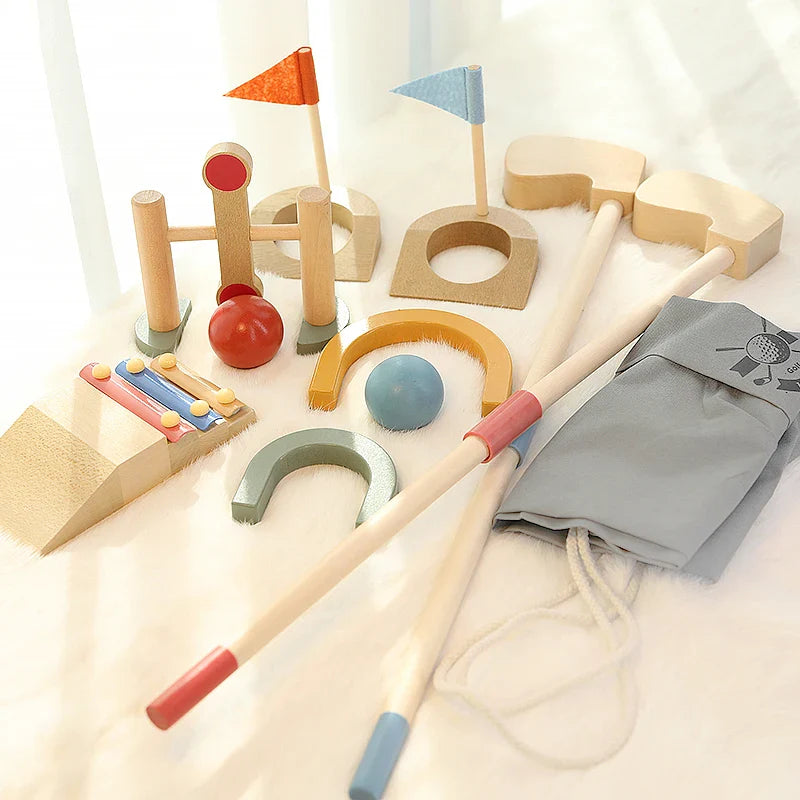 Kids Golf Set | Wooden Clubs | Toddler Sport Toy Machine for All Ages