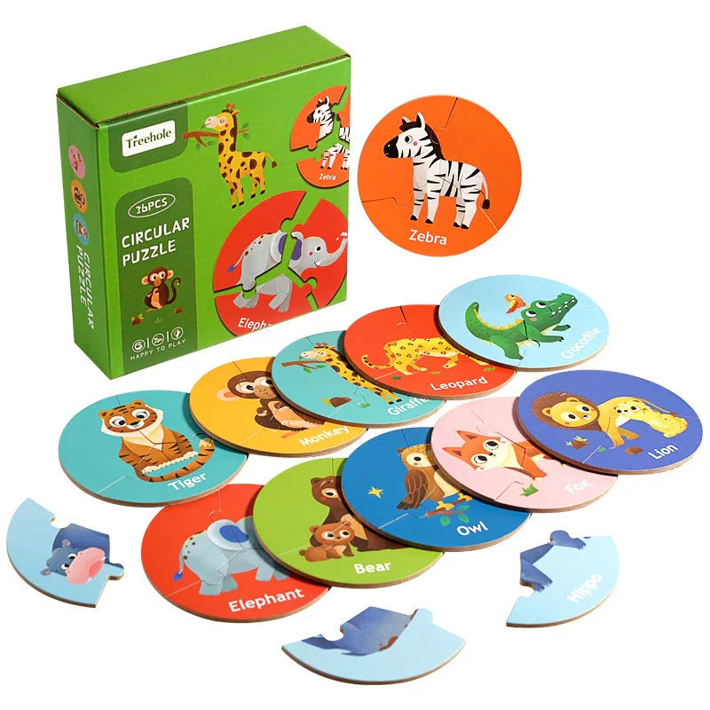 Kids Puzzle Game | Animal Match Spinner | Multi Piece Soft Fabric