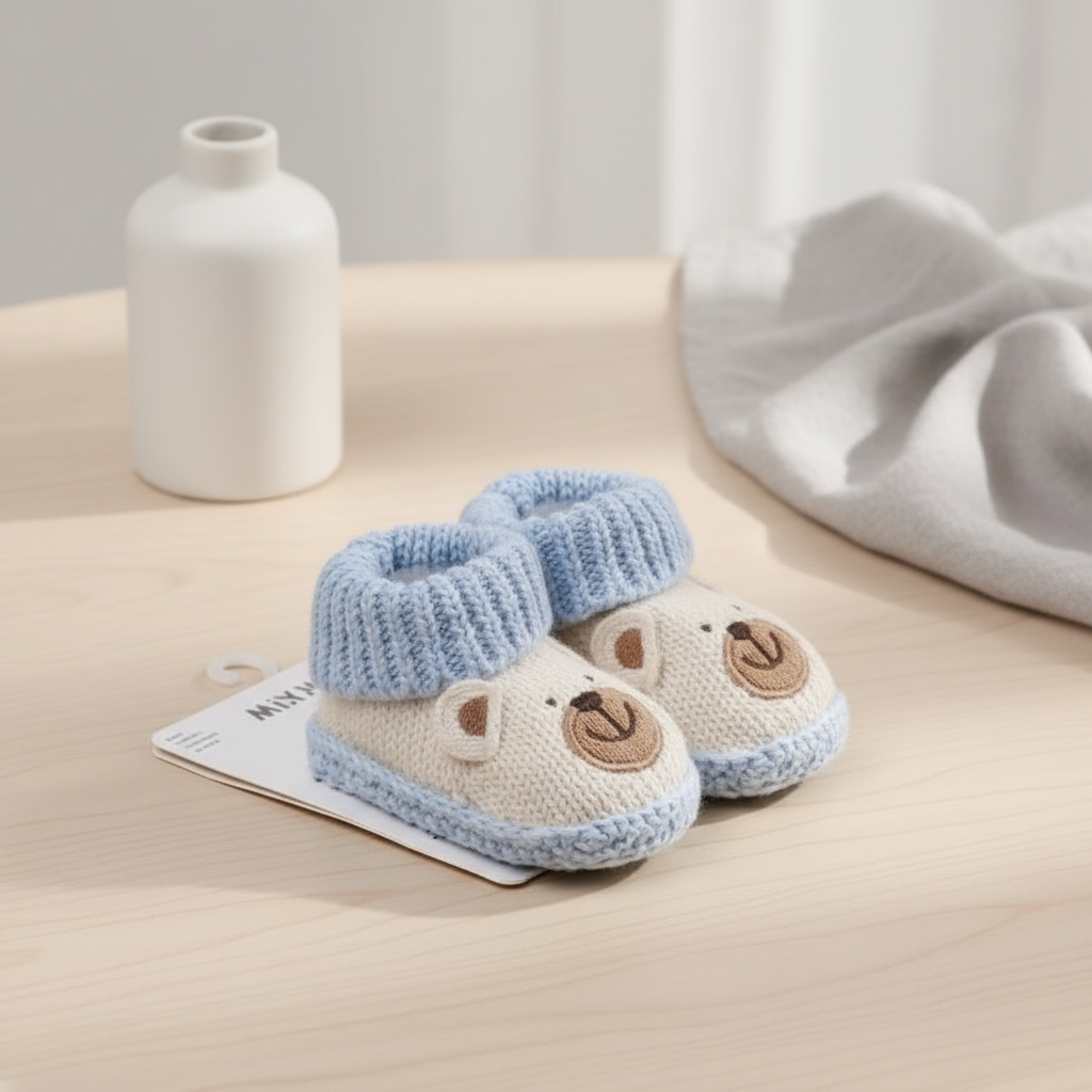 Kids Knitted Slippers | Non-Slip Sole | Infant Size Unisex Design