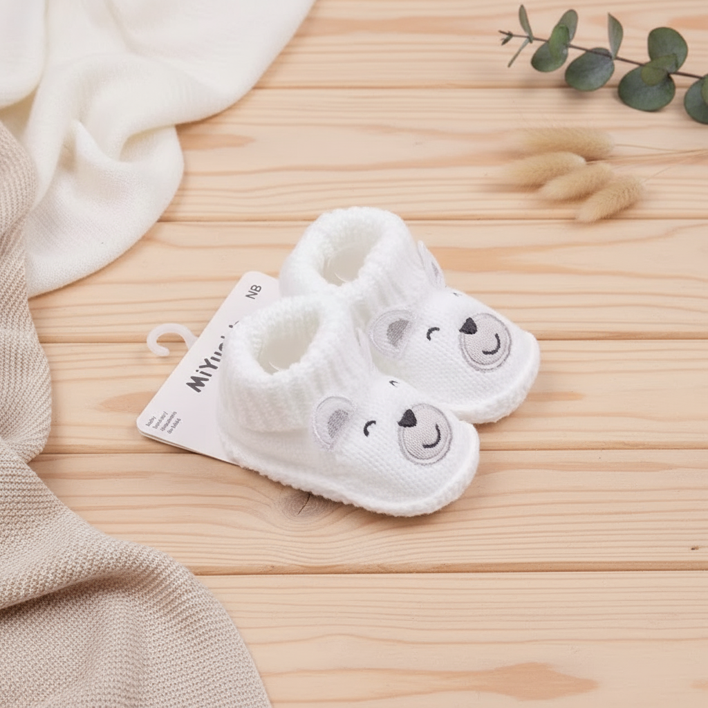 Mini Fashion – Knitted Baby Slippers (3-6 months)