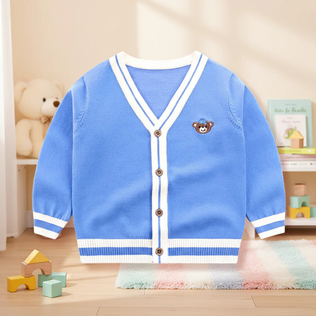 Kids Knitted Vest | Teddy Print | Insulated Design Boys and Girls