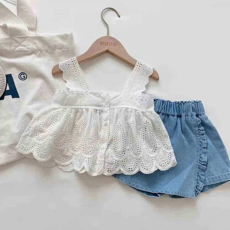 Kids Toddler Outfit | Printed Lace Set | Two Piece Boys and Girls