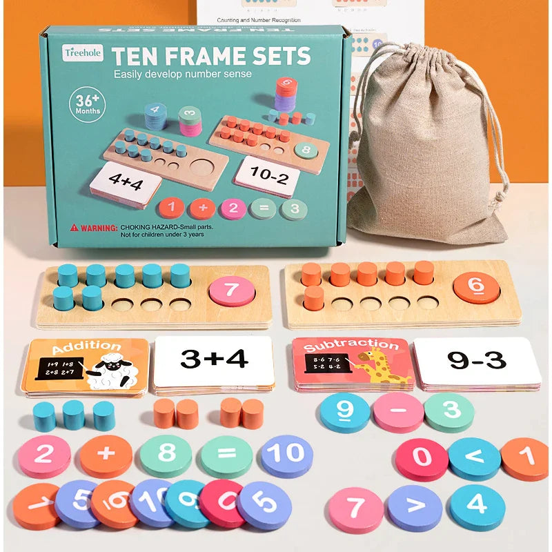 Kids Math Playset | Montessori Blocks | Learning Toy Unisex Design