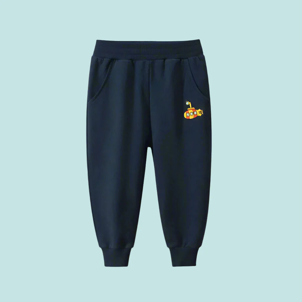 Kids Sweatpants | Elastic Waist | Casual Wear Cotton Blend for Boys