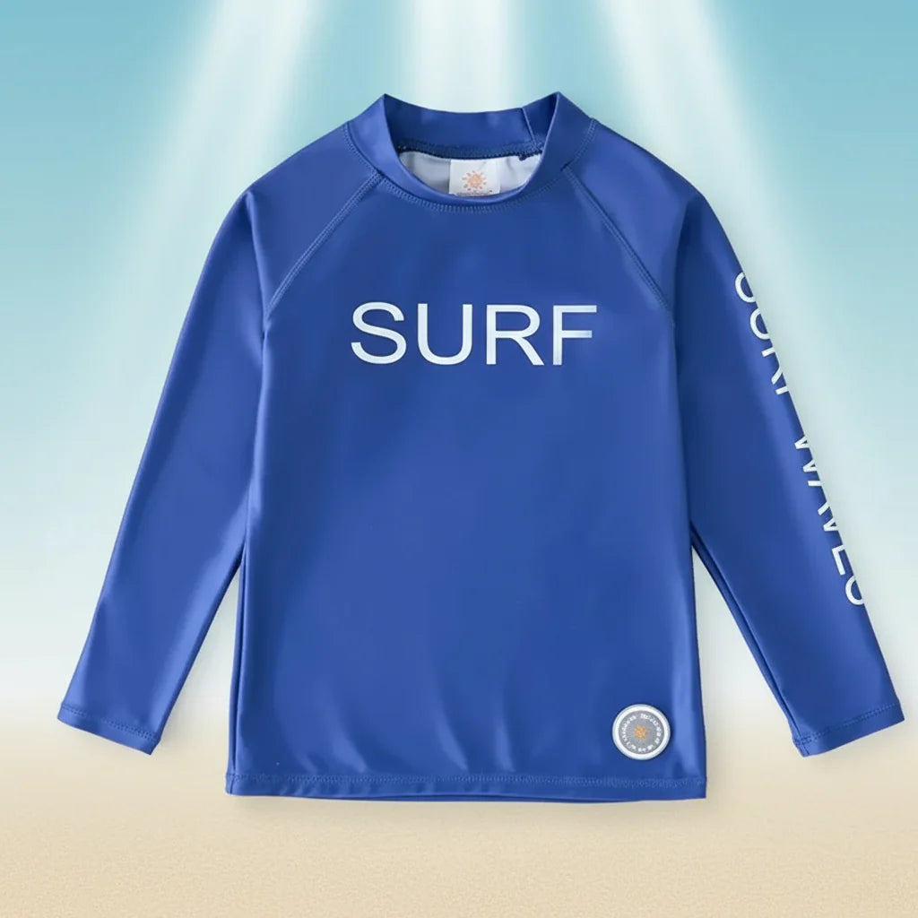 Kids Long Sleeve Swim Shirt | UV Protection | Rash Guard Unisex Design