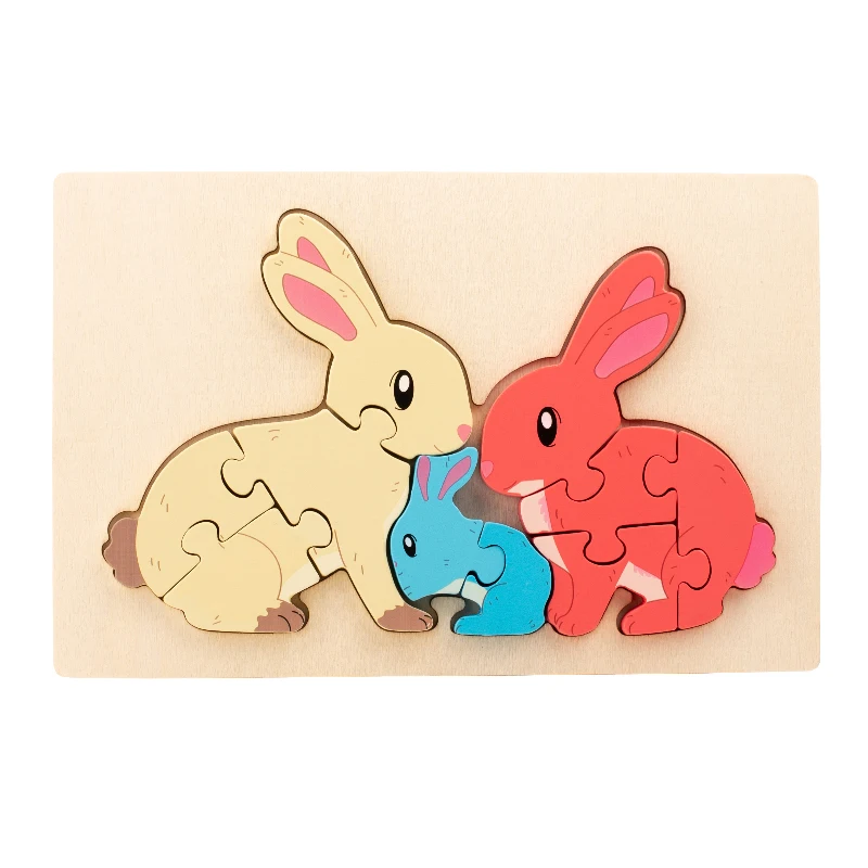 Animal Puzzle™ – Discover & Learn – Cartoon Wooden Puzzle