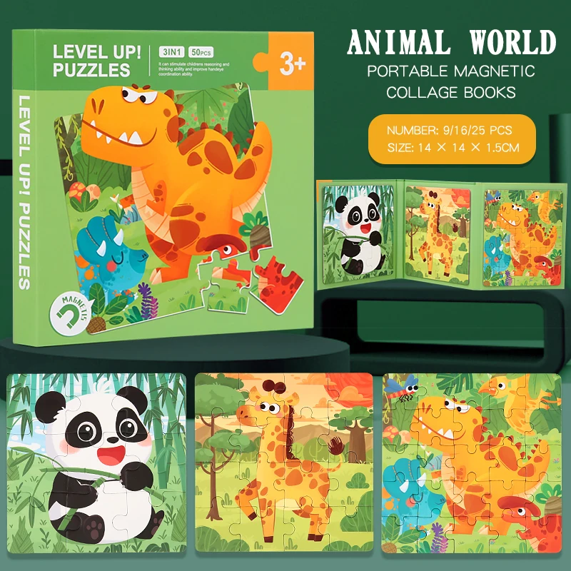 Magnetic Puzzle Book™ – Animal Friends Fun – Magnetic Puzzle Book
