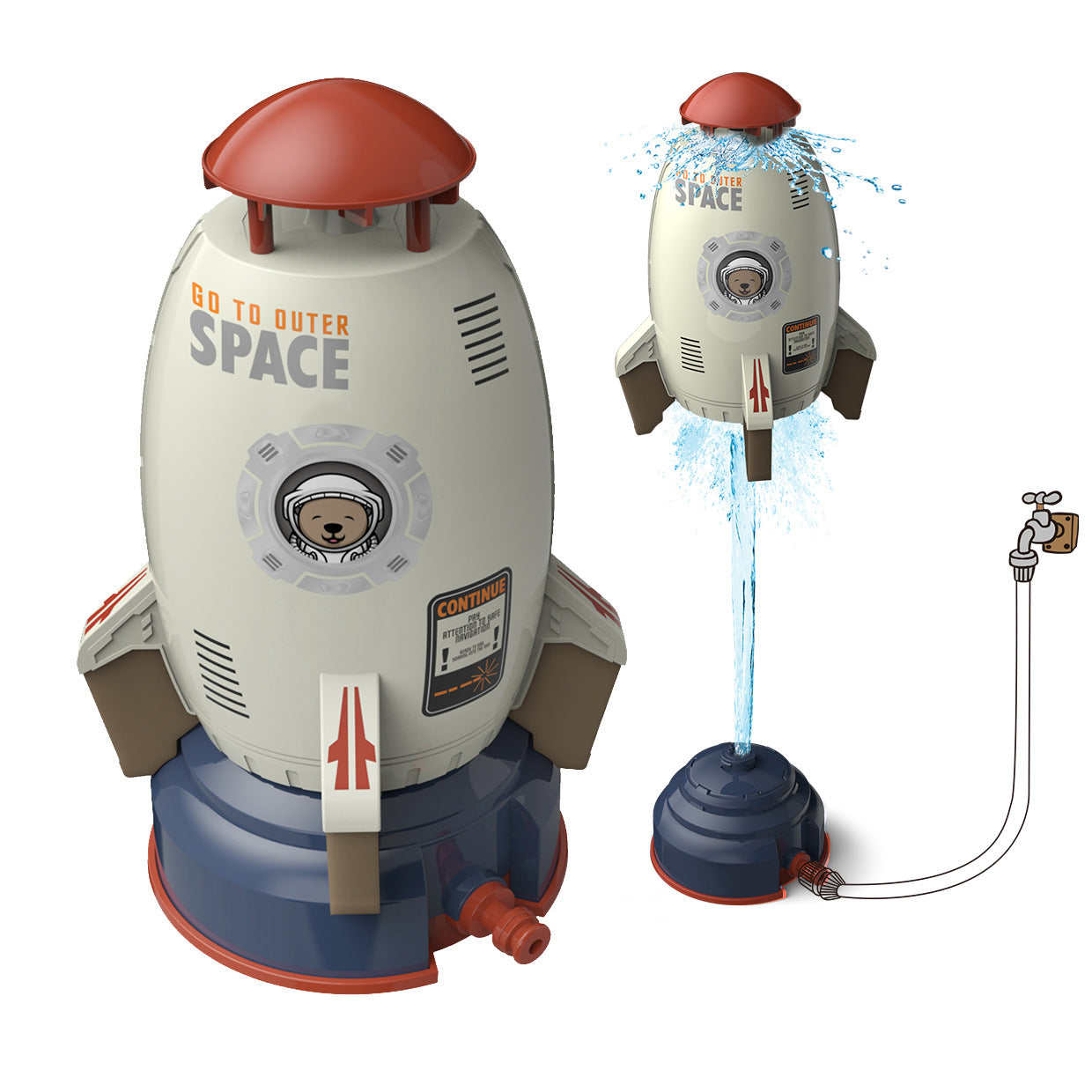 Kids Water Rocket Toy | Outdoor Play | Water Spraying Soft Fabric