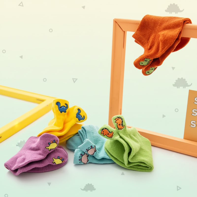 PlayfulToes – Colorful & Soft – Low Children's Socks (Set of 5)