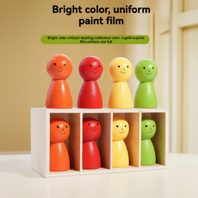 WoodenMatch – Slim & Playful – Montessori Color Game