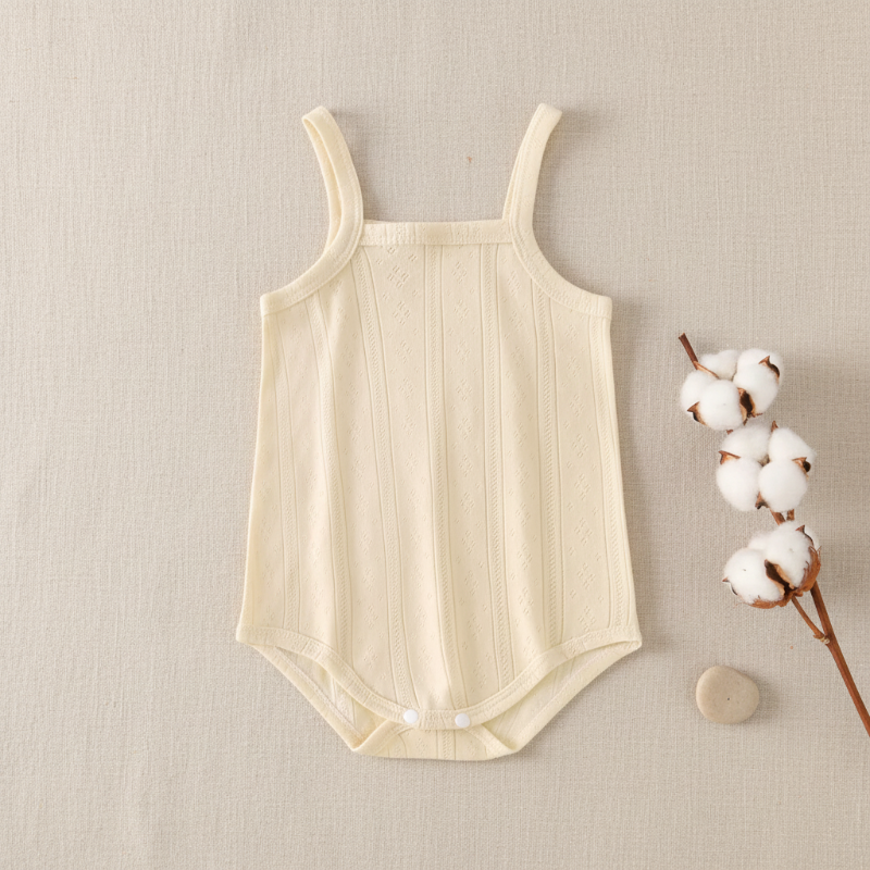 Summer Bodysuit – Lightweight & Comfortable – Knitted Baby Romper