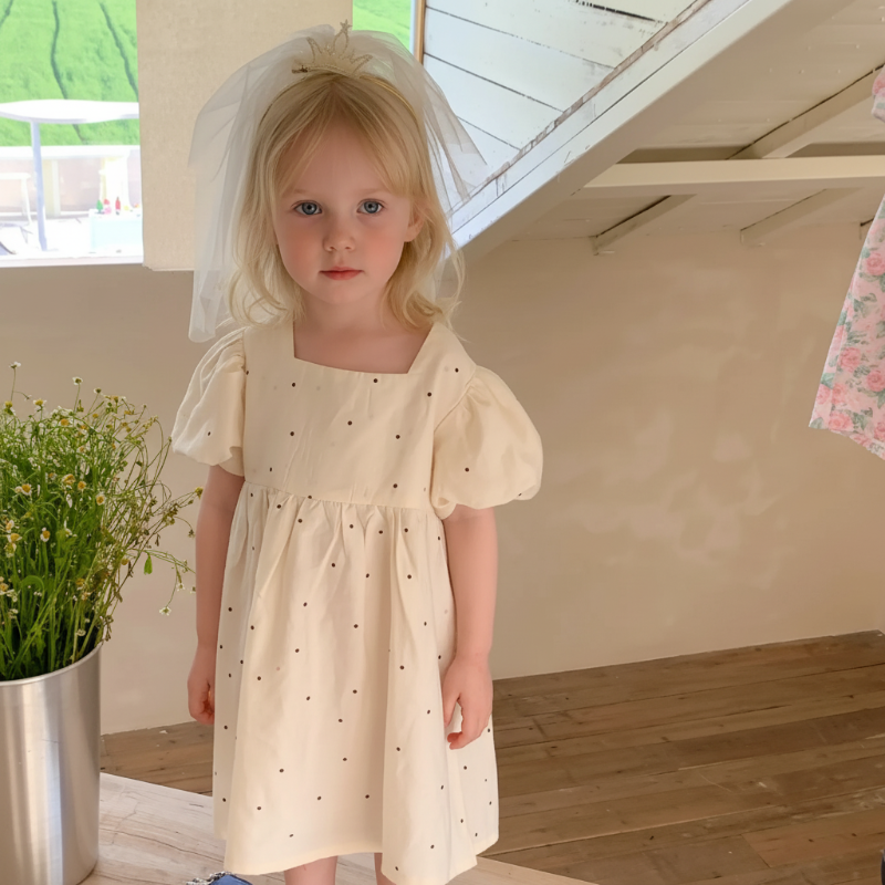 LittleTwinkle – Soft & Comfortable – Girls' Dress with Double Bows