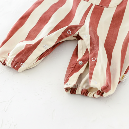 Striped Overall Romper – Soft & Comfortable – Kids Jumpsuit