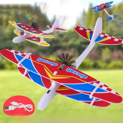 Kids Foam Glider | LED Light | Hand Launch Toy Unisex Design Cotton