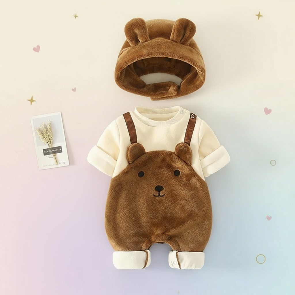 MiniSnow – Cozy & Protective – Plush Bodysuit & Hat