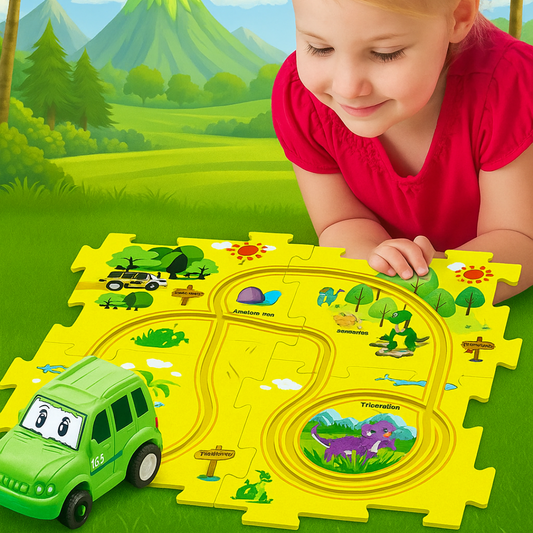 Kids Car Track | Building Set | Play Toy Set Lightweight Design Soft